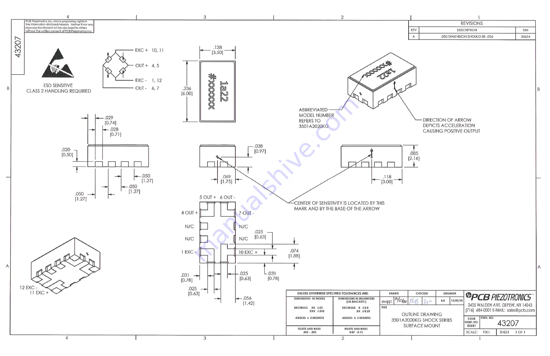 PCB Piezotronics 3501A2020KG Скачать руководство пользователя страница 10