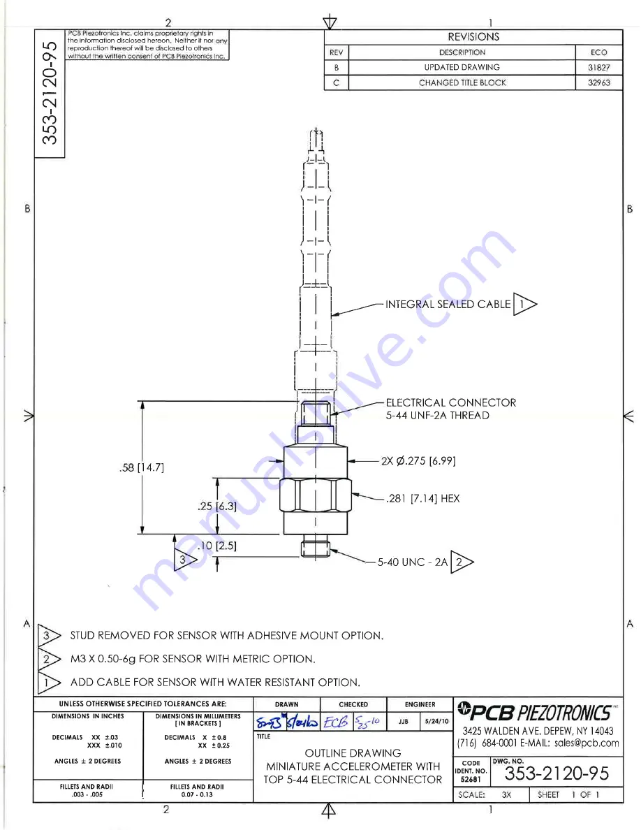 PCB Piezotronics 353B12 Скачать руководство пользователя страница 14