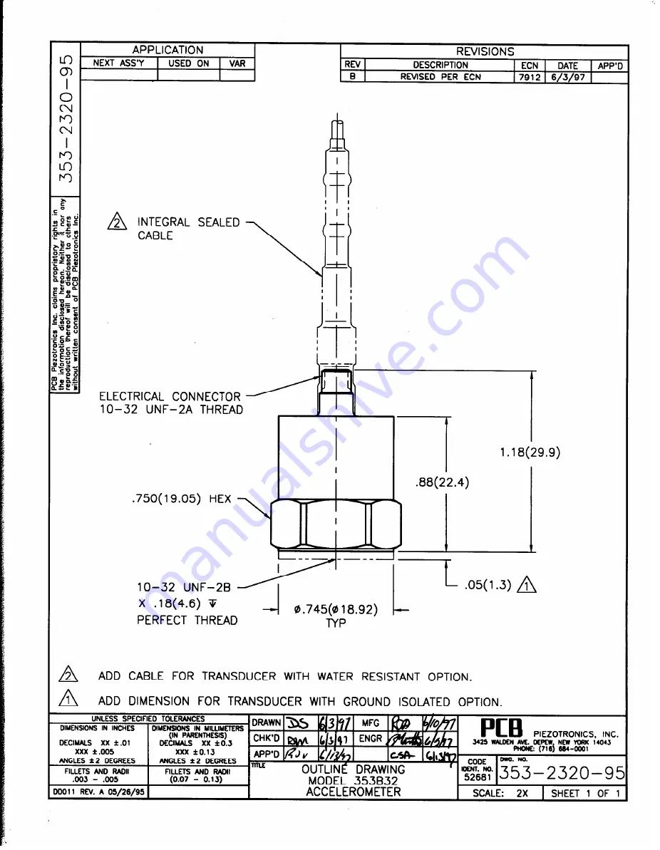 PCB Piezotronics 353B32 Скачать руководство пользователя страница 16