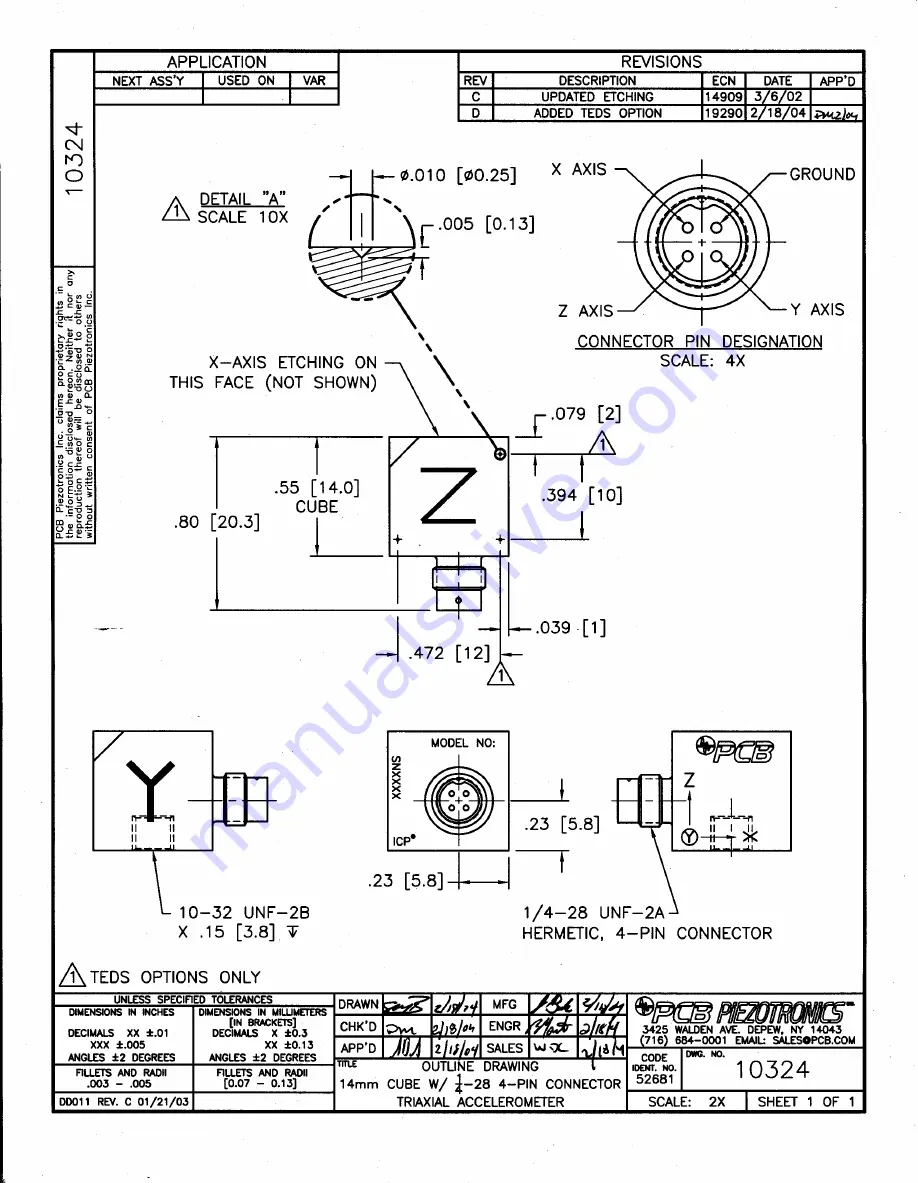 PCB Piezotronics 356A66 Скачать руководство пользователя страница 14