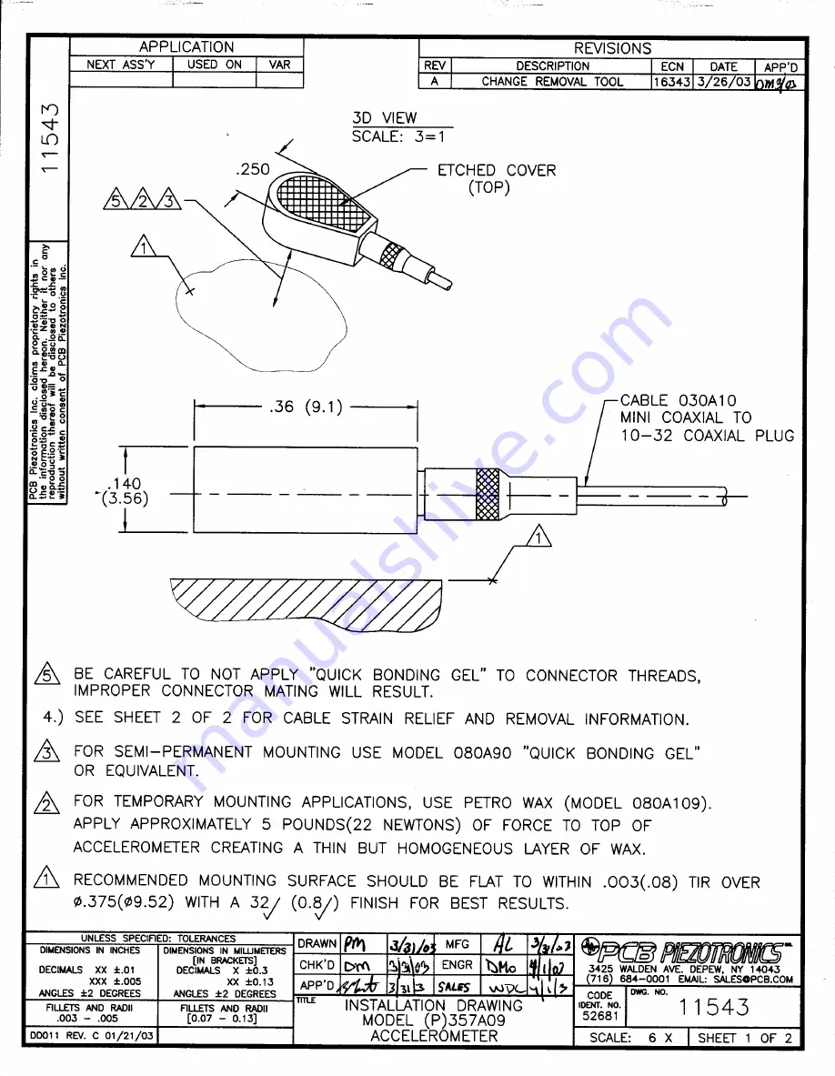 PCB Piezotronics 357A09/NC Скачать руководство пользователя страница 12