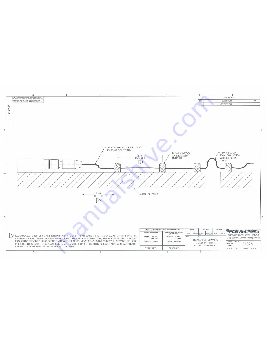 PCB Piezotronics 3711D1FA20G Скачать руководство пользователя страница 9