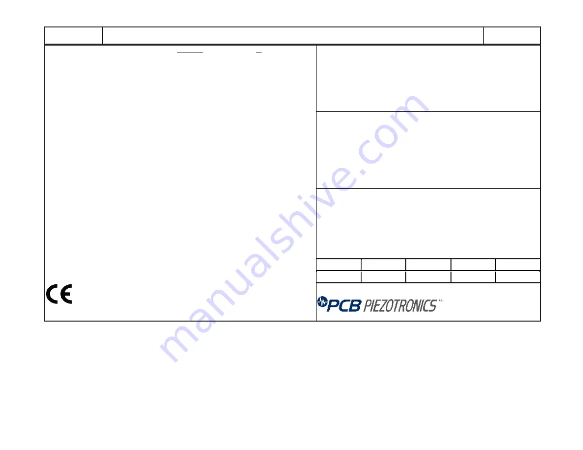 PCB Piezotronics 3741E12100G Installation And Operating Manual Download Page 14