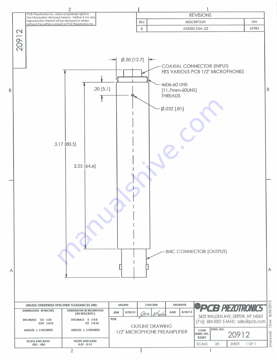 PCB Piezotronics 426A10 Installation And Operating Manual Download Page 12