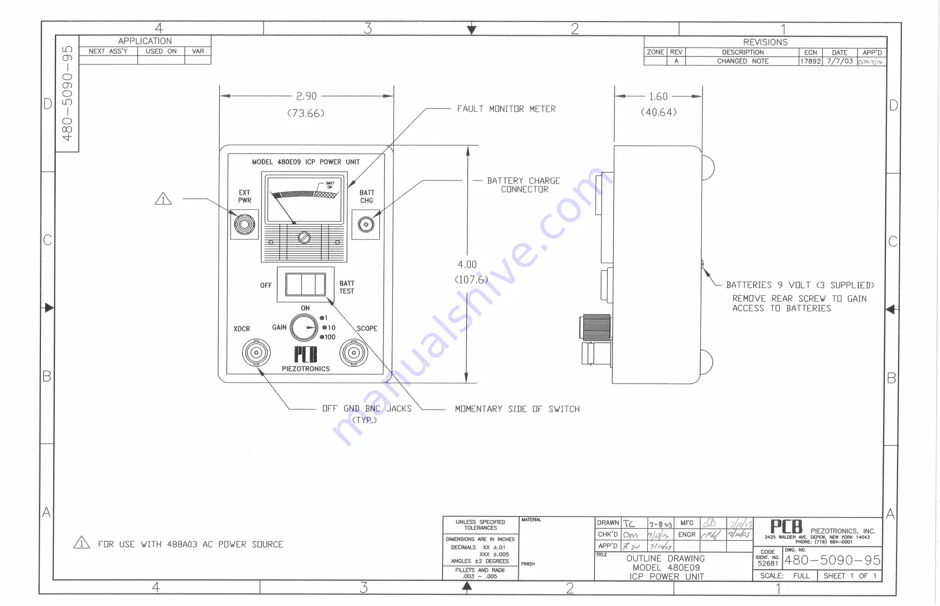 PCB Piezotronics 480C02 Installation And Operating Manual Download Page 18