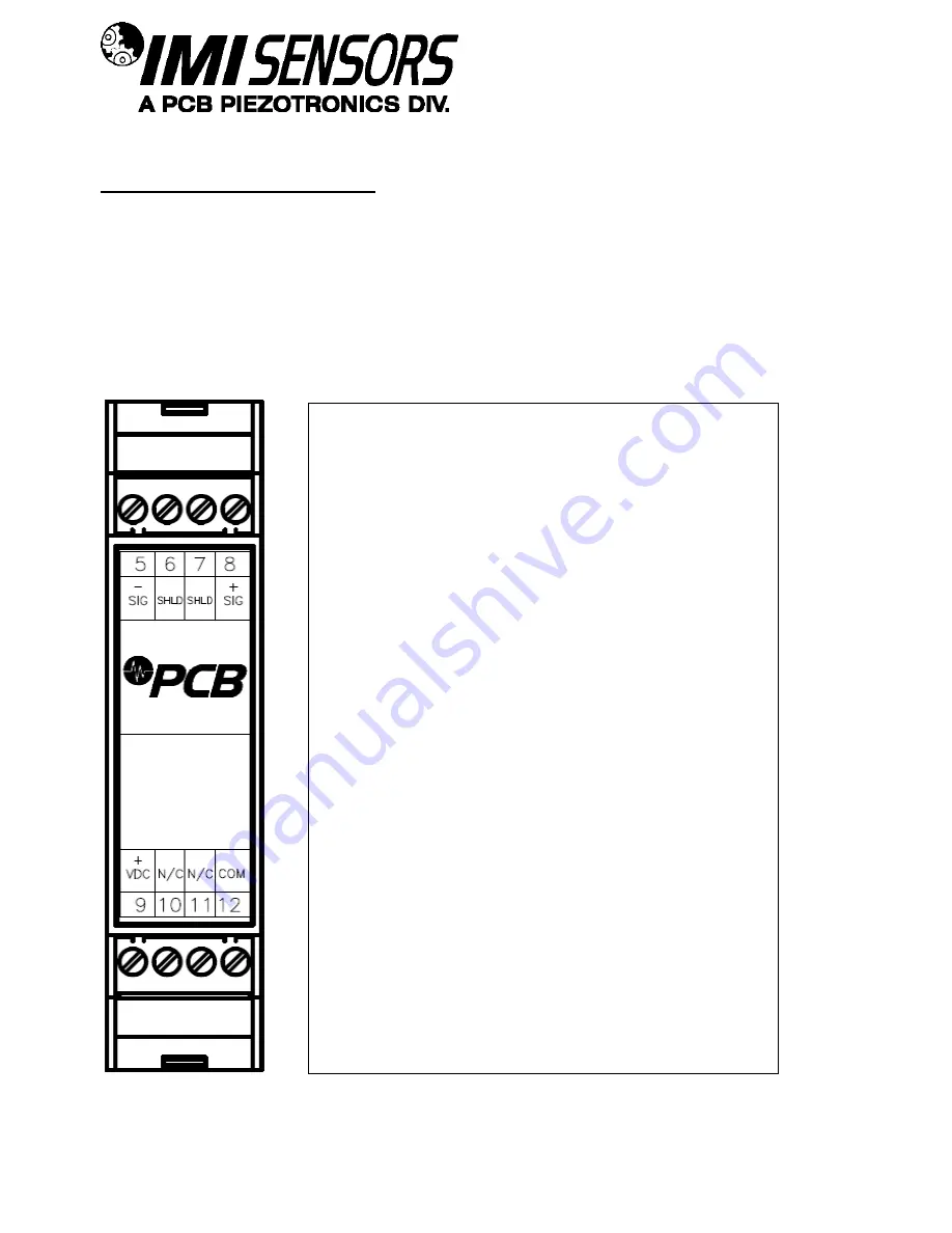 PCB Piezotronics 682M57 Installation And Operating Manual Download Page 9