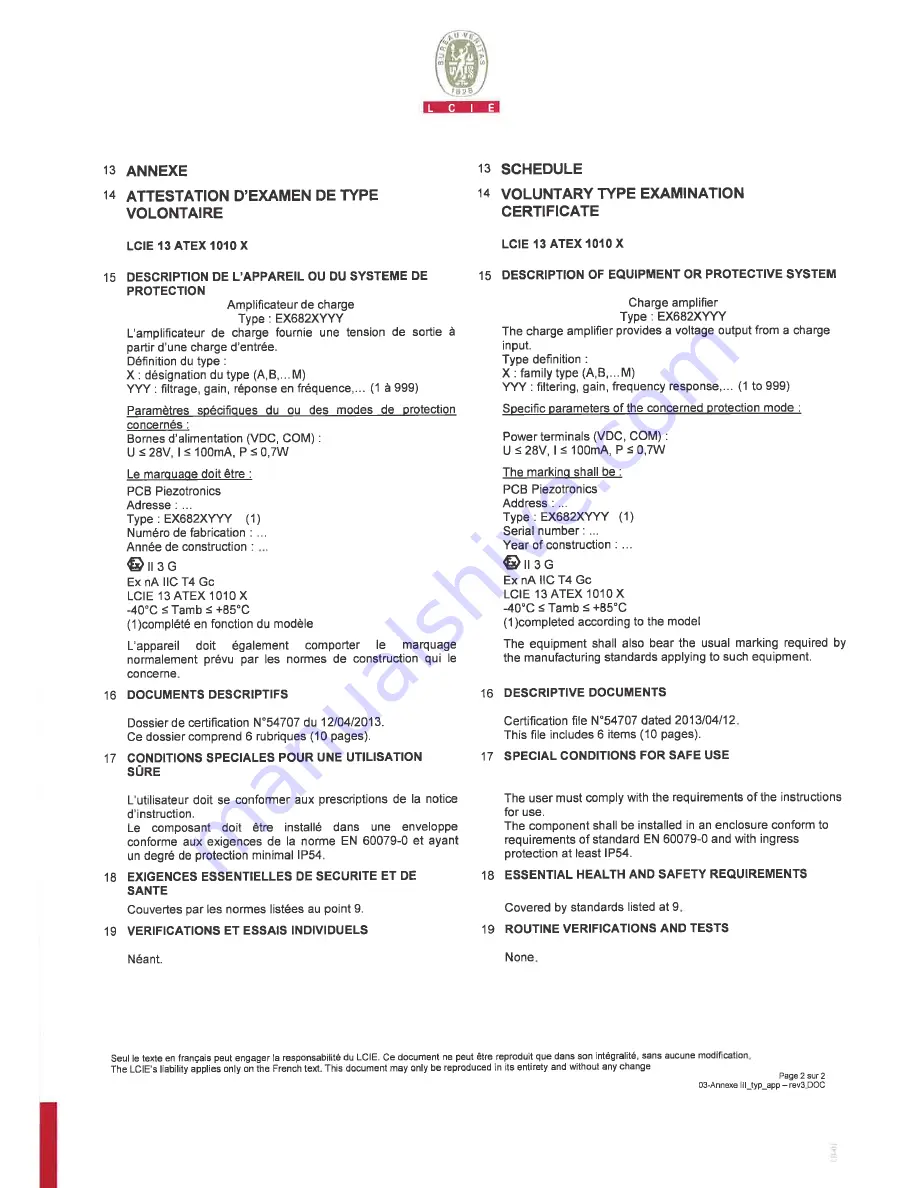 PCB Piezotronics EX682A40 Installation And Operating Manual Download Page 25