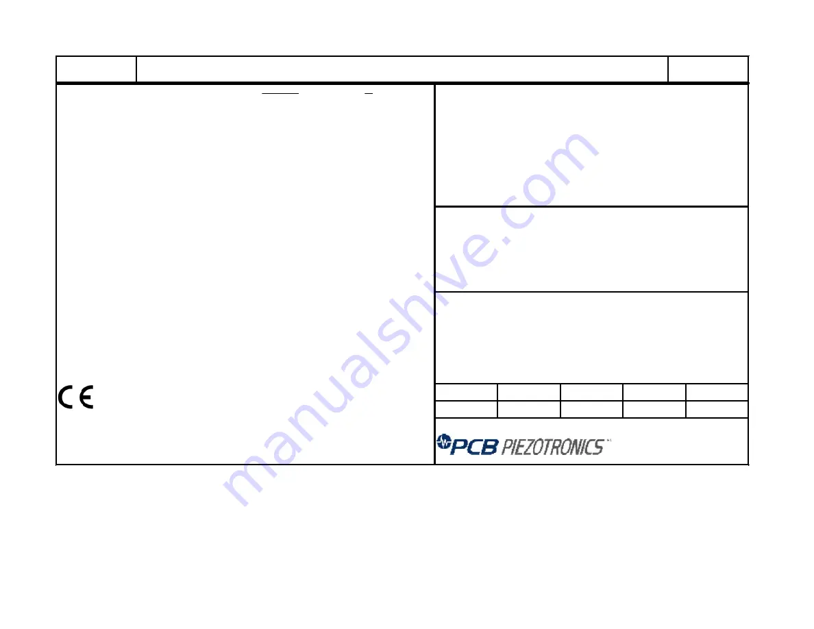 PCB Piezotronics ICP 124A21 Operation Manual Download Page 7