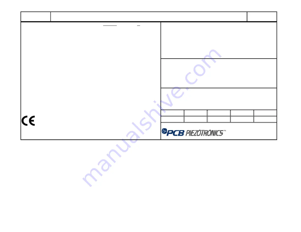 PCB Piezotronics ICP 137B22A Installation And Operating Manual Download Page 6