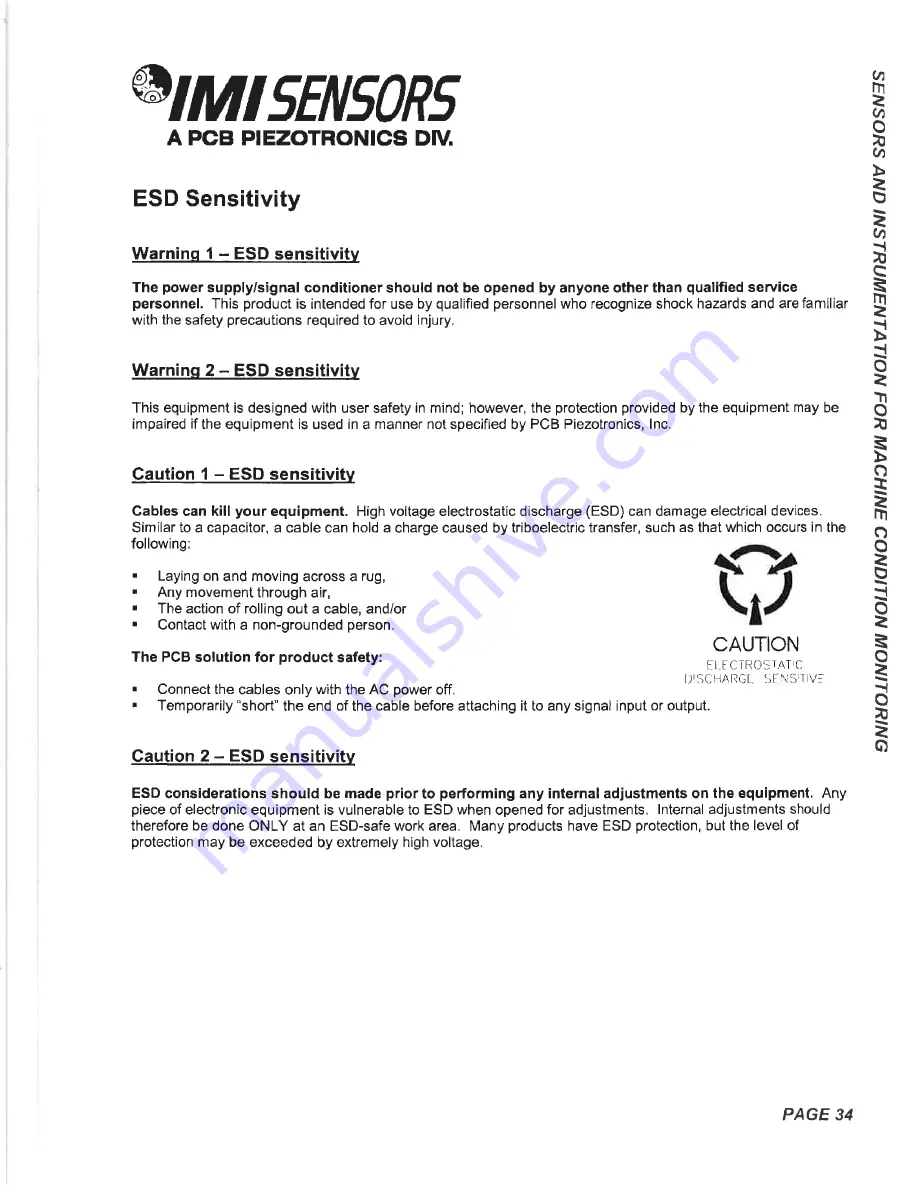 PCB Piezotronics IMI SENSORS 052BR010BZ Installation And Operating Manual Download Page 36