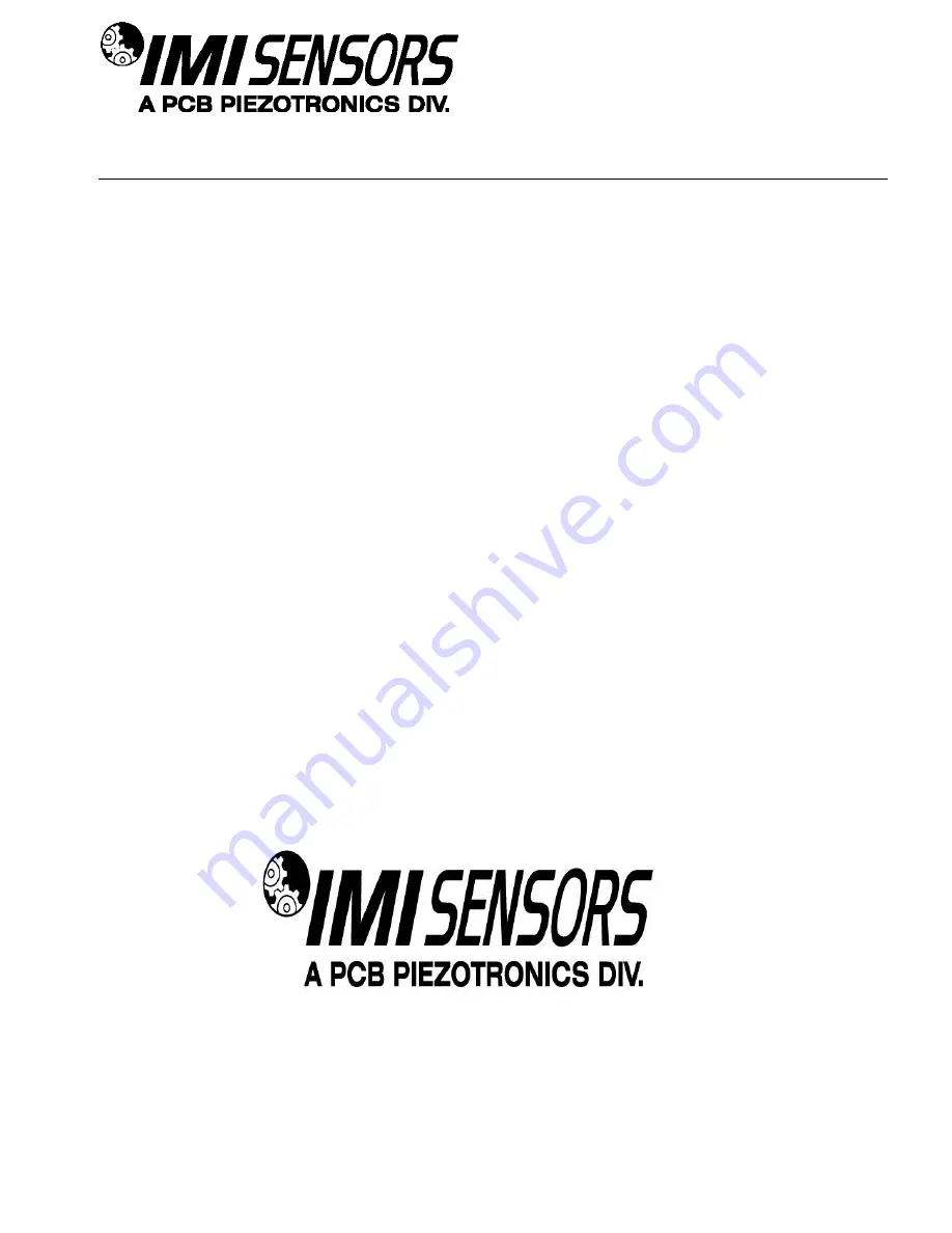 PCB Piezotronics IMI Sensors 640 B7 Series Installation And Operating Manual Download Page 15