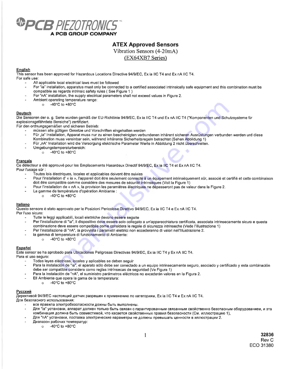 PCB Piezotronics IMI Sensors 640 B7 Series Скачать руководство пользователя страница 17