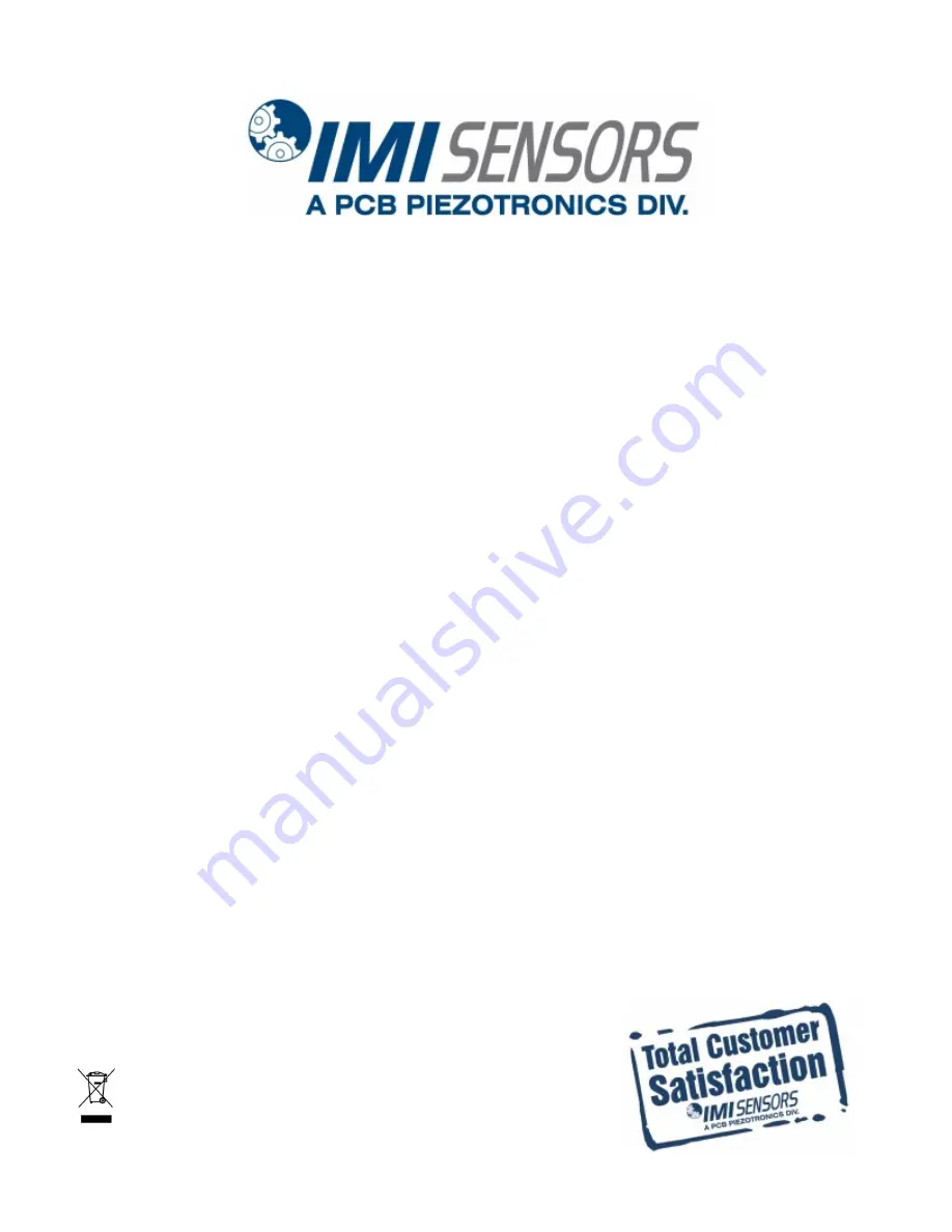 PCB Piezotronics IMI SENSORS 66322APZ1 Installation And Operating Manual Download Page 1