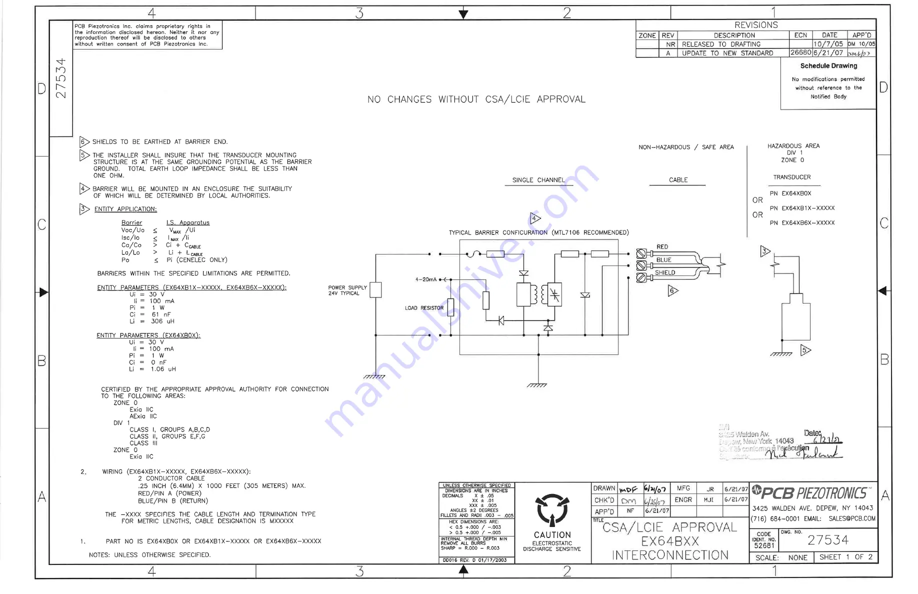 PCB Piezotronics IMI Sensors EX641B61 Скачать руководство пользователя страница 24