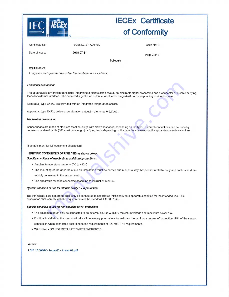 PCB Piezotronics IMI Sensors EX641B61 Скачать руководство пользователя страница 33