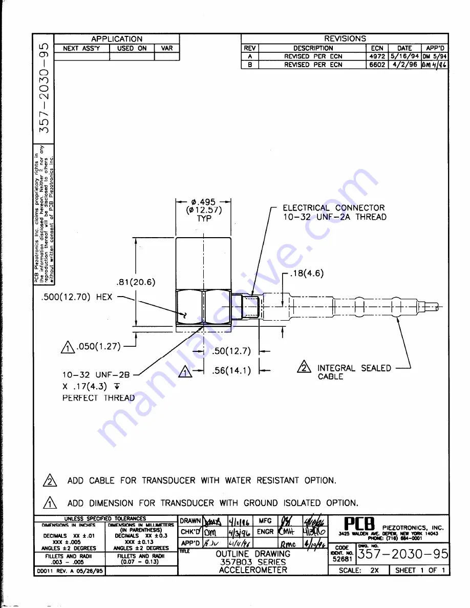 PCB Piezotronics J357B03 Скачать руководство пользователя страница 15