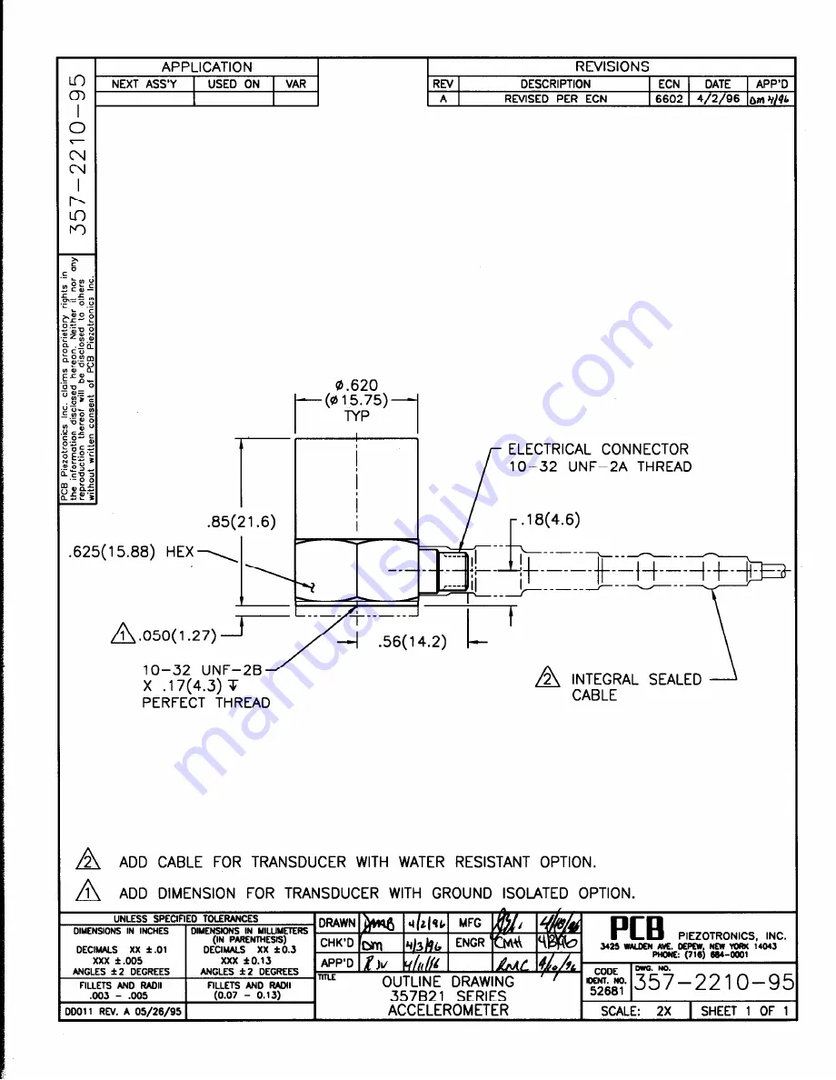 PCB Piezotronics J357B21 Скачать руководство пользователя страница 15