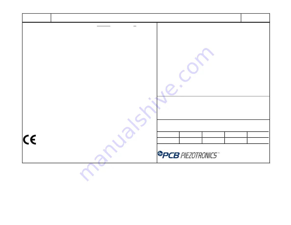 PCB Piezotronics M102B18 Скачать руководство пользователя страница 9