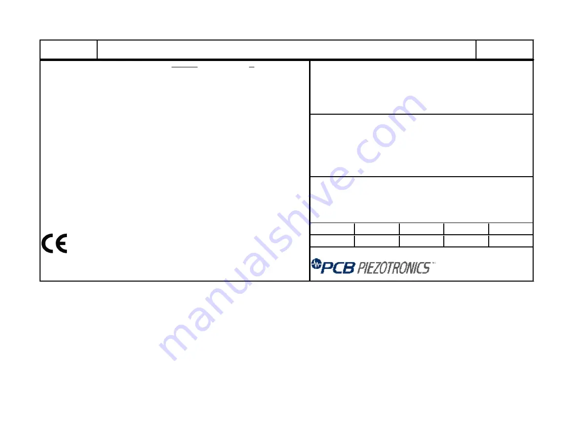 PCB Piezotronics M117B30 Installation And Operating Manual Download Page 18