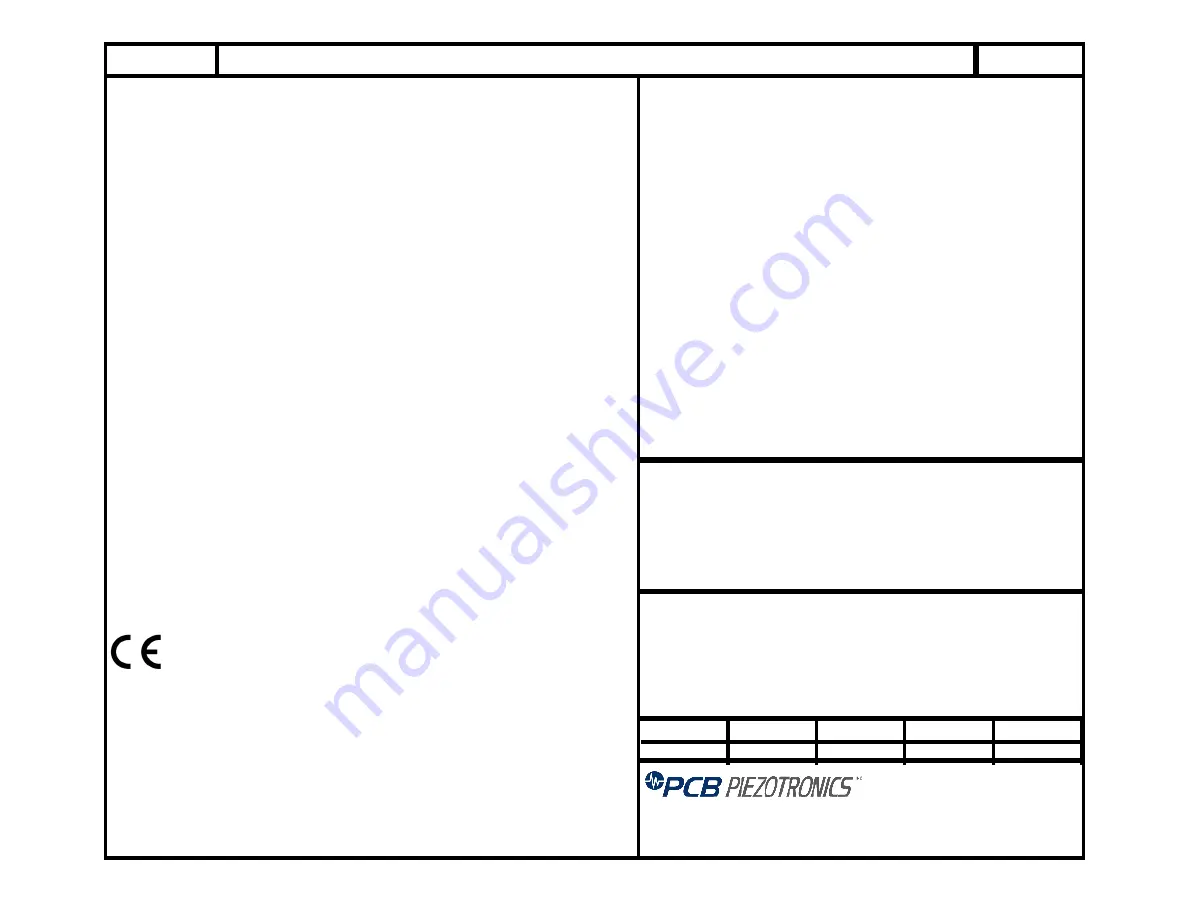 PCB Piezotronics M215B Скачать руководство пользователя страница 13