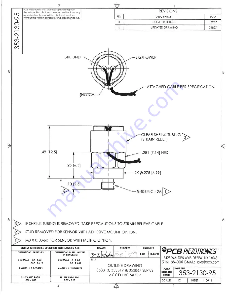 PCB Piezotronics M353B17 Скачать руководство пользователя страница 16