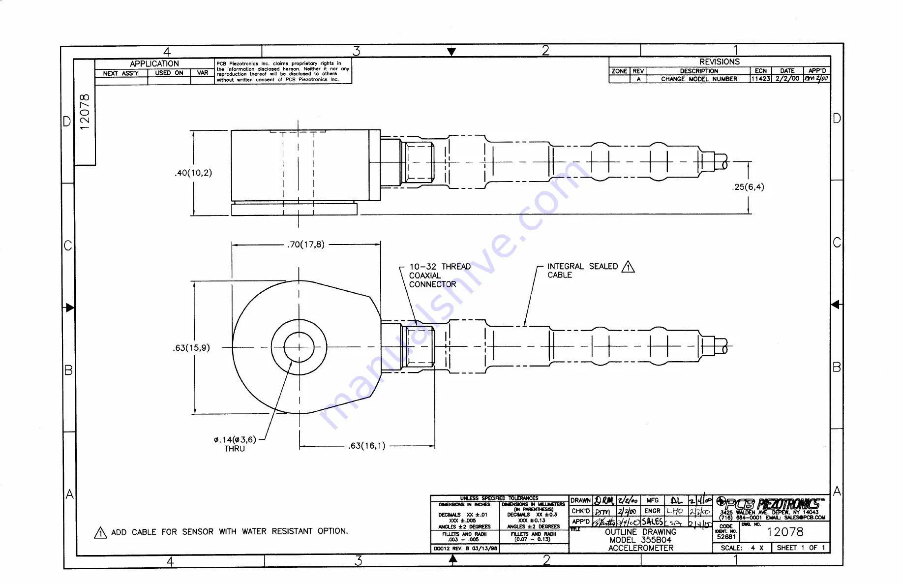 PCB Piezotronics M355B04 Скачать руководство пользователя страница 16