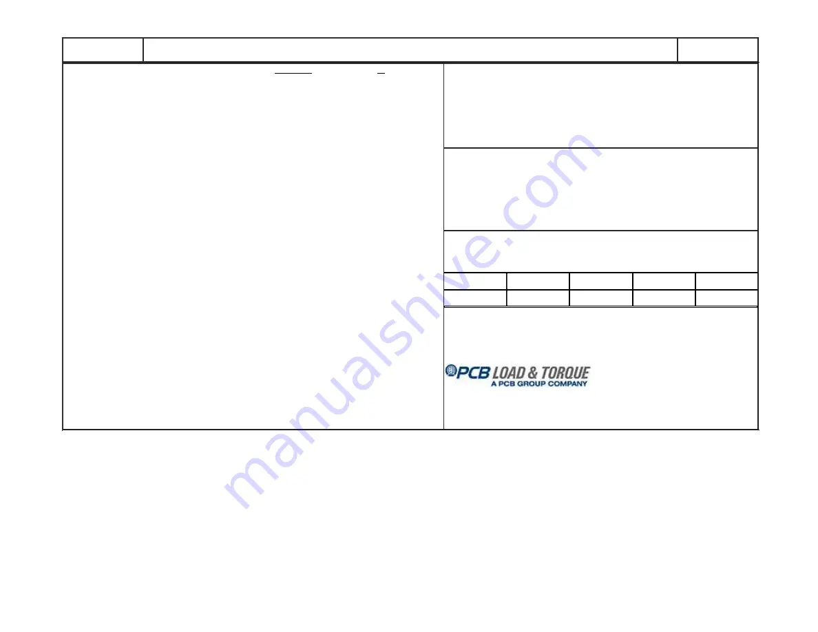 PCB Piezotronics PCB LOAD & TORQUE 1102-04A Installation And Operating Manual Download Page 11