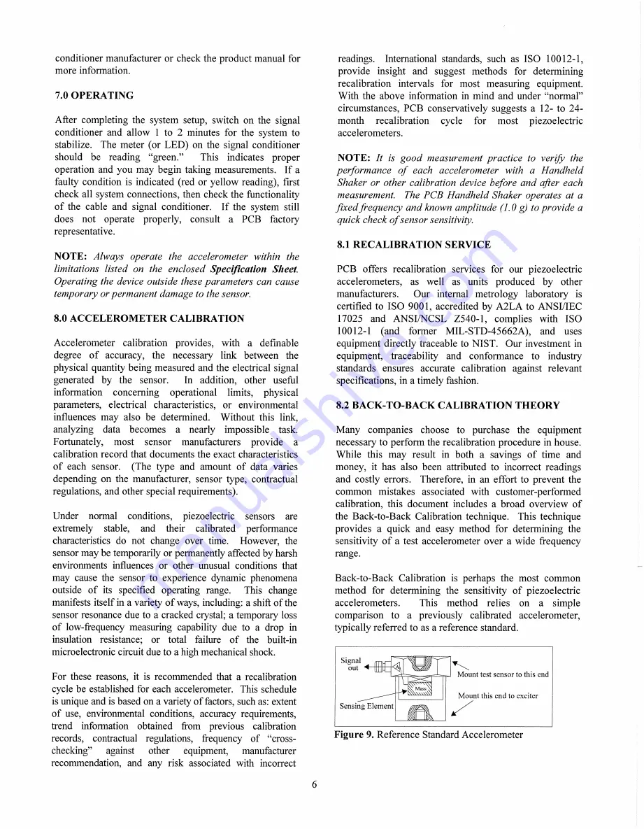 PCB Piezotronics Triaxial ICP 354A05 Installation And Operating Manual Download Page 11