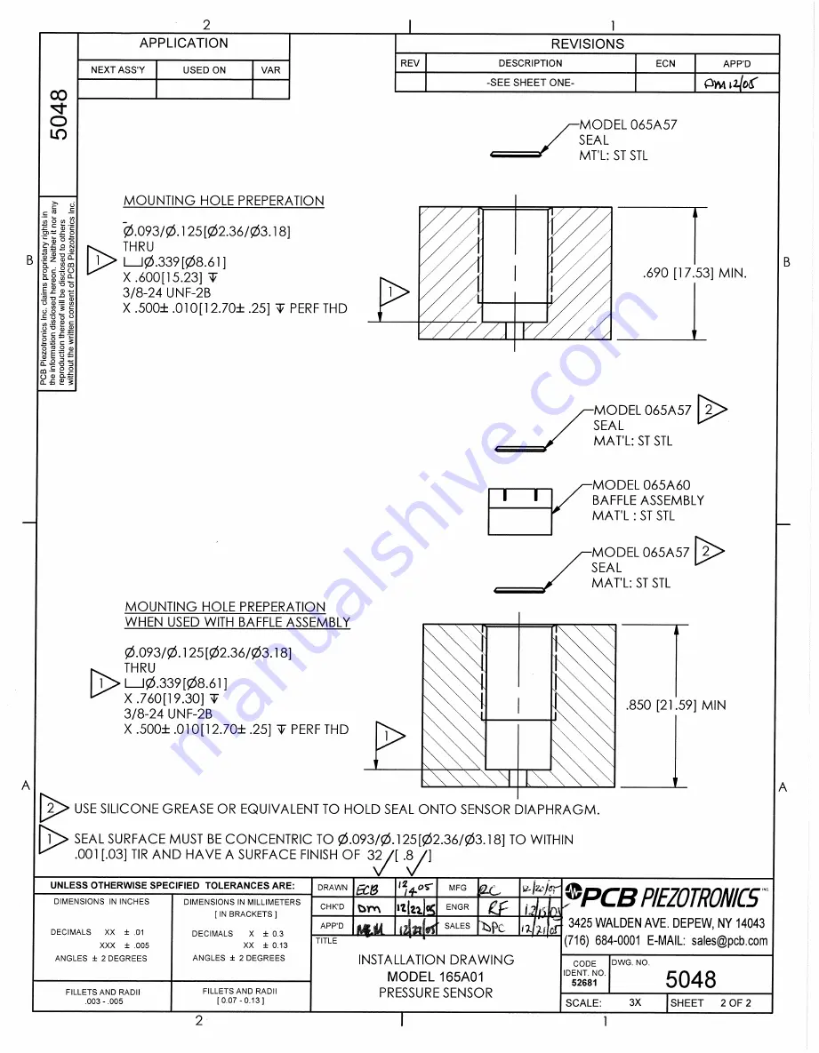 PCB Piezotronics UM165A01 Скачать руководство пользователя страница 12