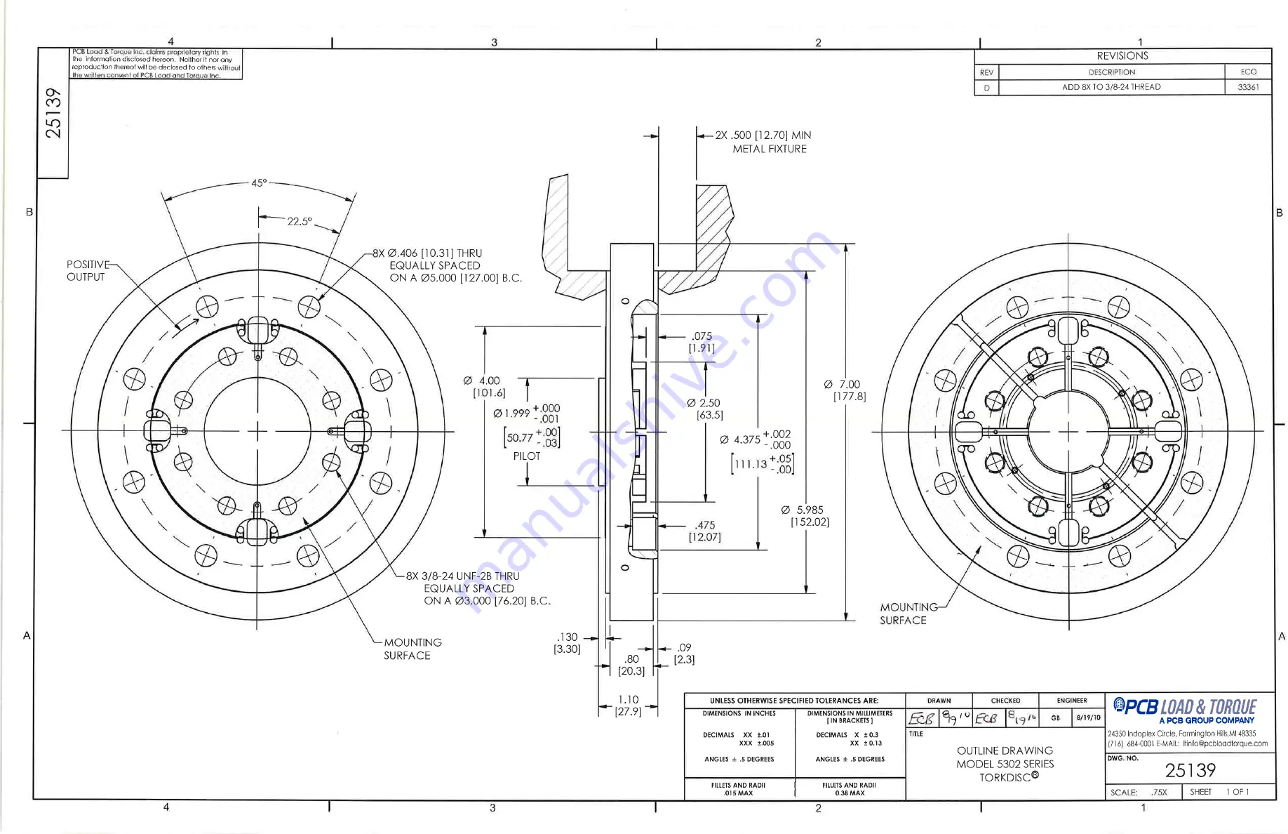 PCB TORKDISC 5302D-01A Installation And Operating Manual Download Page 20