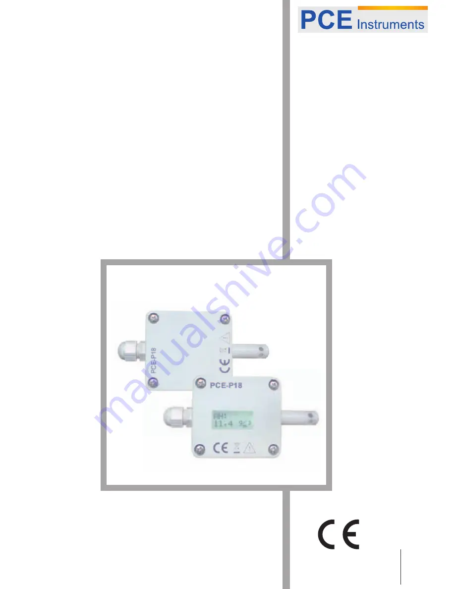 PCE Instruments PCE-P18 Скачать руководство пользователя страница 1