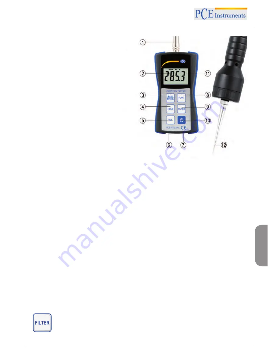 PCE Instruments PCE-VT 2700 User Manual Download Page 9