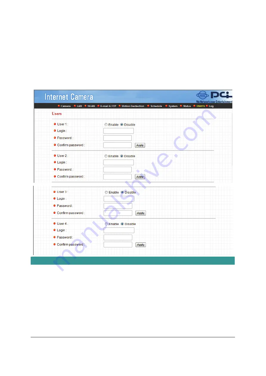 PCI CS-TX04F User Manual Download Page 67