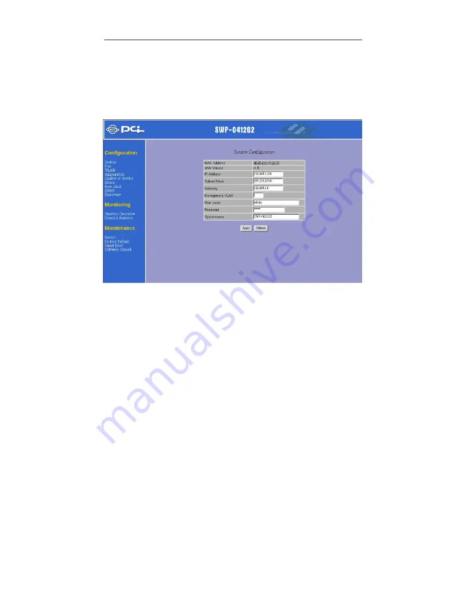 PCI SWP-0412G2 Series User Manual Download Page 10