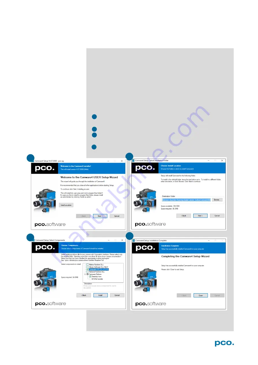 Pco dicam C1 User Manual Download Page 12