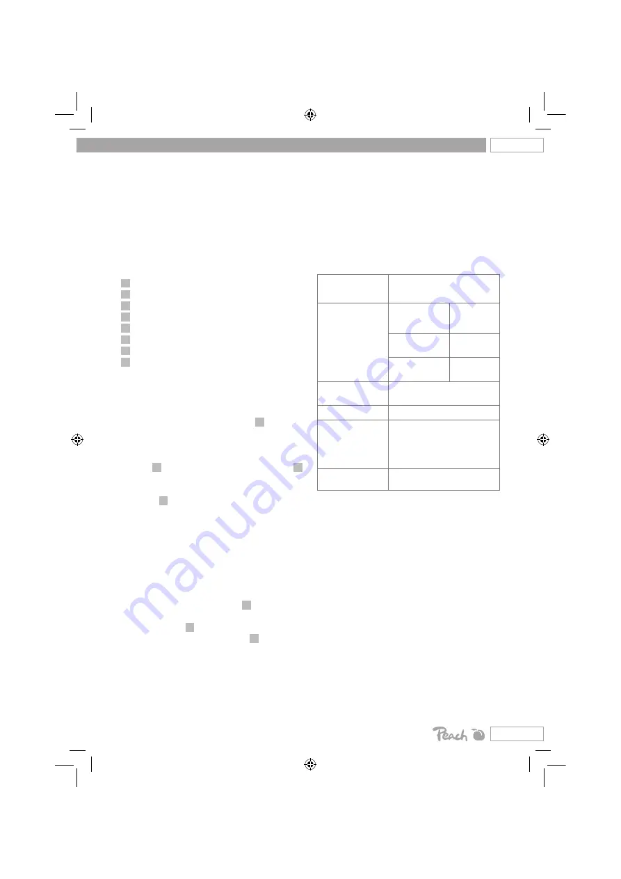 Peach PC200-05 Operation Manual Download Page 8