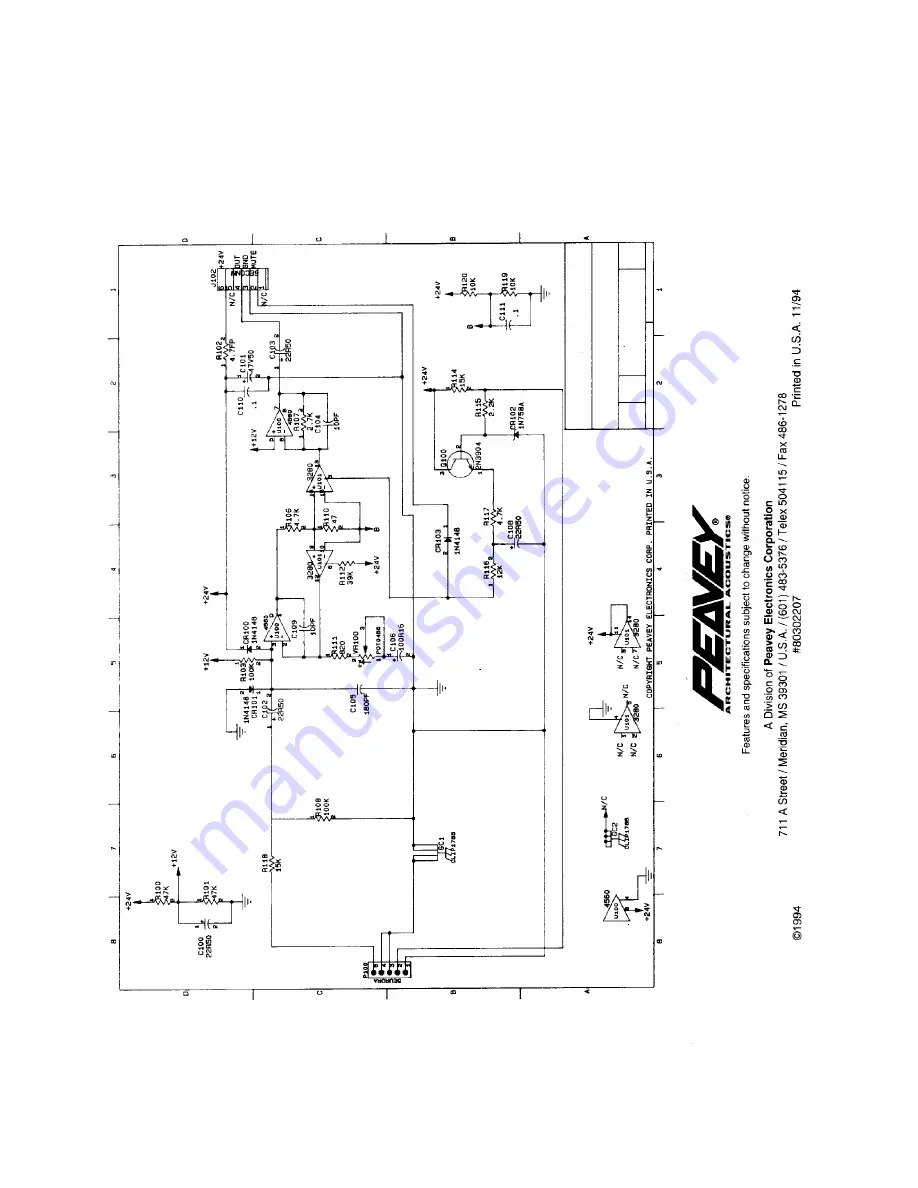 Peavey AUX-SR Manual Download Page 2