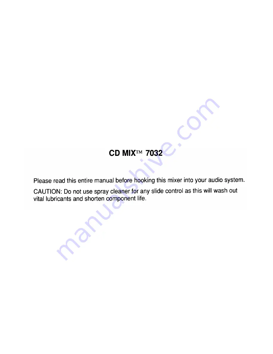 Peavey CD MIX 7032 Owner'S Manual Download Page 2