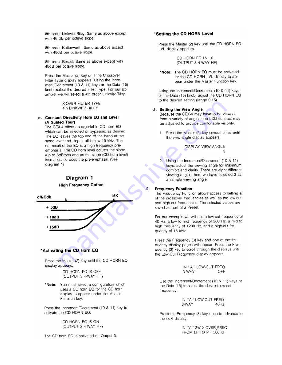 Peavey CEX 4 Operating Instructions Manual Download Page 6