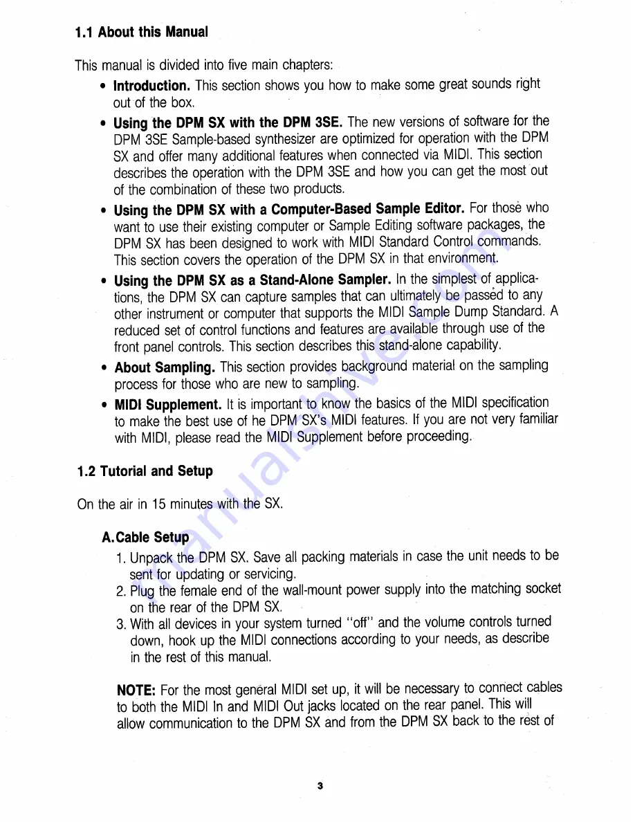 Peavey DPM SX Owner'S Manual Download Page 5