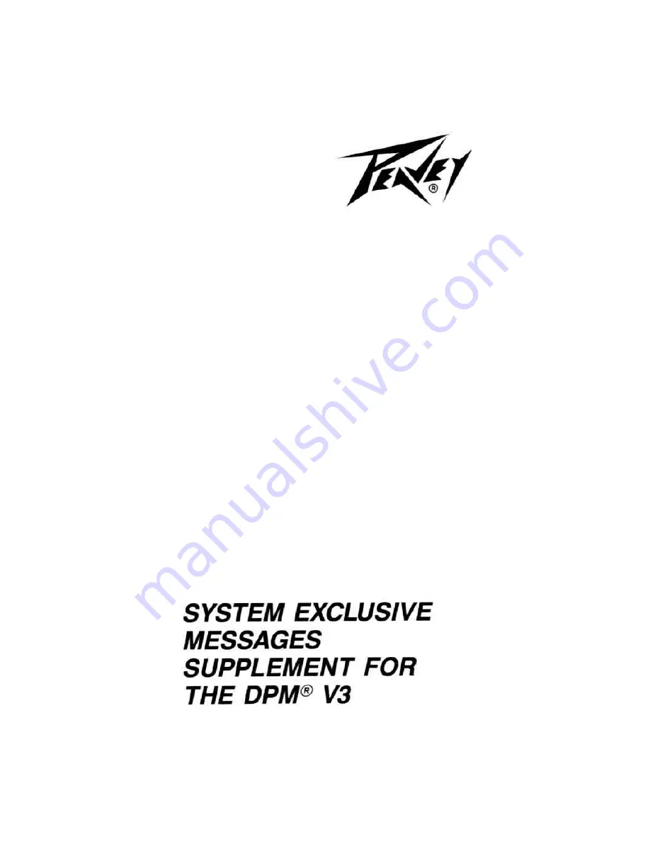 Peavey DPM V3 Command List Download Page 1