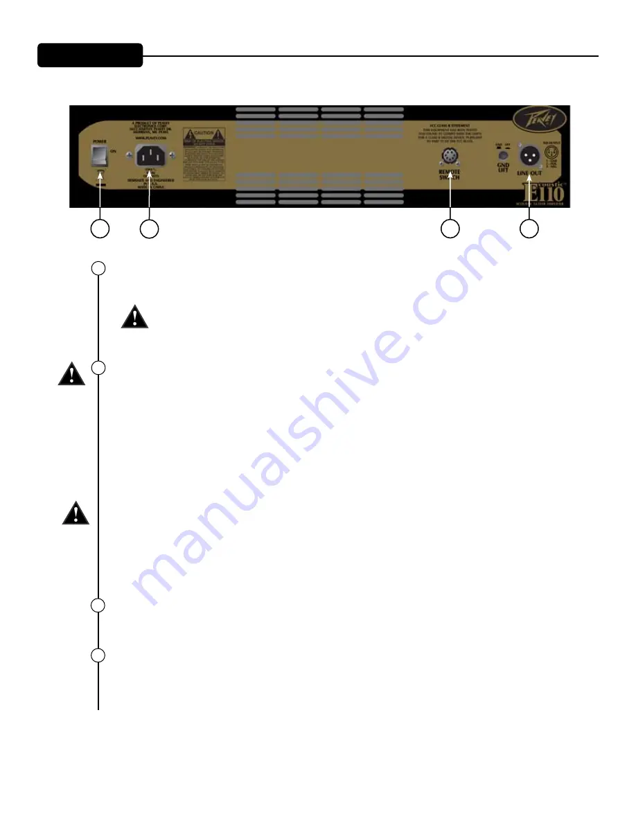 Peavey E110 Operating Manual Download Page 15