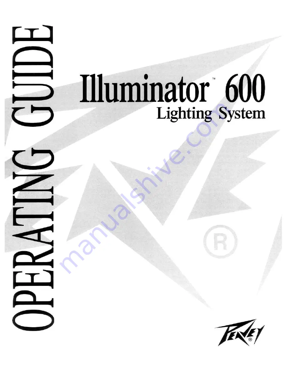 Peavey Illuminator 600 Operating Manual Download Page 1