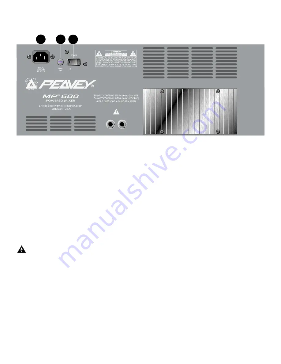 Peavey MP 600 Operating Manual Download Page 12