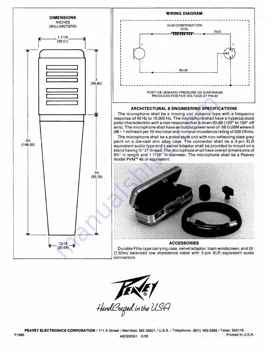 Peavey PVM 45 Скачать руководство пользователя страница 2