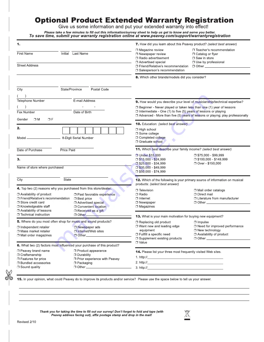 Peavey PVXp 12 Operating Manual Download Page 95