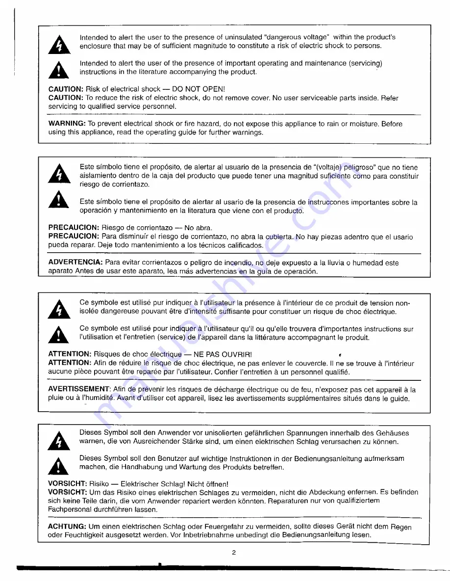 Peavey RQ 880FX Owner'S Manual Download Page 2