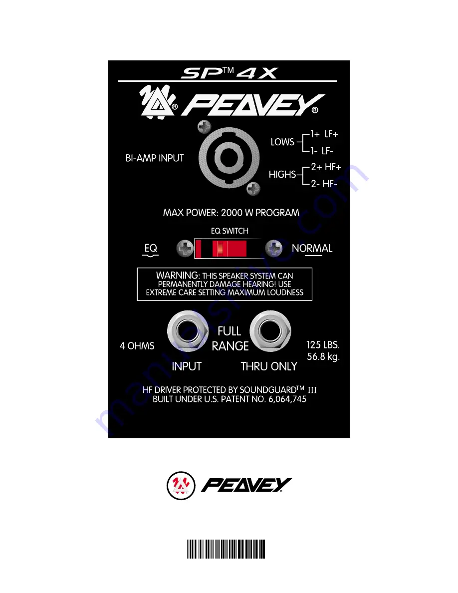 Peavey SP 4X Specifications Download Page 4