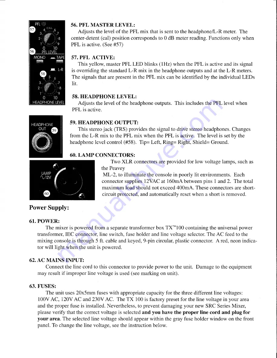 Peavey SRC 6024 Owner'S Manual Download Page 12