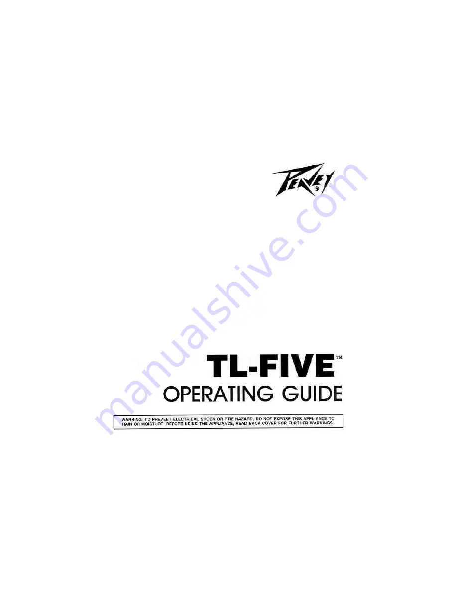 Peavey TL-FIVE Operating Manual Download Page 1